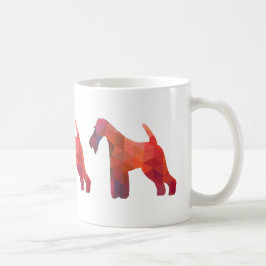 Silhouette des Leiterfox Terrier Geometric Muster Kaffeetasse