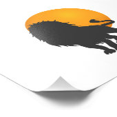 Silhouette des Löwen - Hintergrundfarbe auswählen Fotodruck (Ecke)
