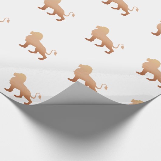 Silhouette des Löwen - Hintergrundfarbe auswählen Geschenkpapier (Ecke)