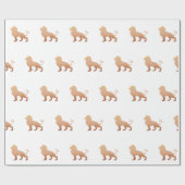 Silhouette des Löwen - Hintergrundfarbe auswählen Geschenkpapier (Flach)