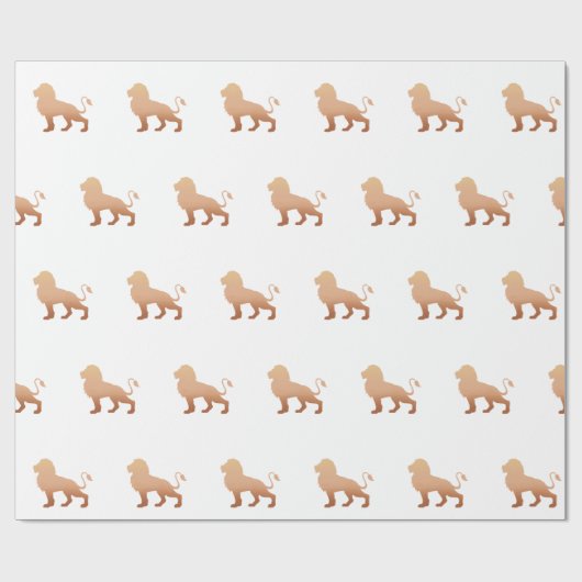 Silhouette des Löwen - Hintergrundfarbe auswählen Geschenkpapier (Flach)