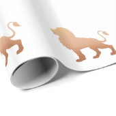 Silhouette des Löwen - Hintergrundfarbe auswählen Geschenkpapier (Rolleneckpunkt)