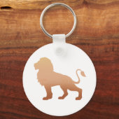 Silhouette des Löwen - Hintergrundfarbe auswählen Schlüsselanhänger (Vorderseite)