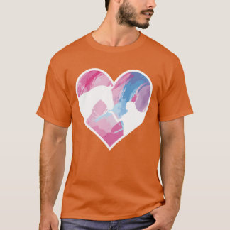 Silhouette des Mädchens und Pferdes Tierliebhaber T-Shirt