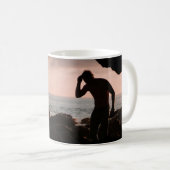 Silhouette des Menschen in Höhlen Kaffeetasse (VorderseiteRechts)