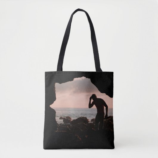 Silhouette des Menschen in Höhlen Tasche (Vorderseite)
