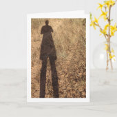 Silhouette des Menschen Karte (Gelbe Blume)