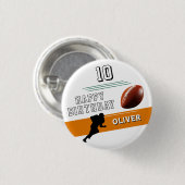 Silhouette des modernen Fußballspielers zum Geburt Button (Vorne & Hinten)