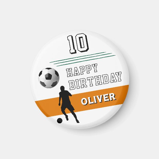 Silhouette des modernen Fußballspielers zum Geburt Magnet (Vorne)