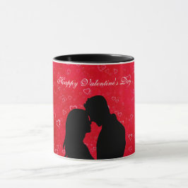Silhouette des Paares Tasse