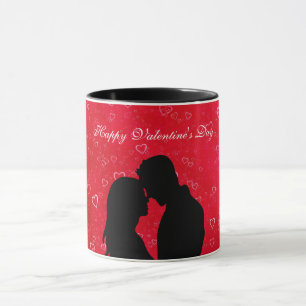 Silhouette des Paares Tasse
