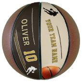 Silhouette des personalisierten Spielerteams Basketball (Vertikal)