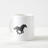 Silhouette des Pferdes Kaffeetasse (Vorderseite Links)