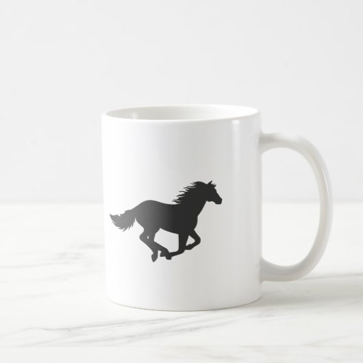 Silhouette des Pferdes Kaffeetasse (Rechts)