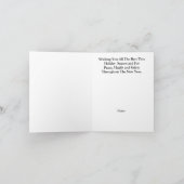 Silhouette des Polizeibeamten Weihnachtskarte Karte (Innenseite)