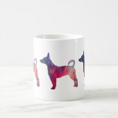 Silhouette des Ratten Terrier-Musters Kaffeetasse (Mittel)