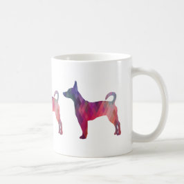 Silhouette des Ratten Terrier-Musters Kaffeetasse