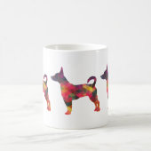 Silhouette des Ratten Terrier-Musters Kaffeetasse (Mittel)