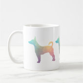 Silhouette des Ratten Terrier-Musters Kaffeetasse (Links)