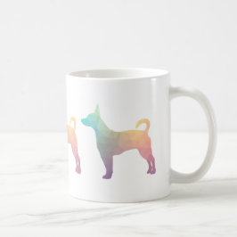 Silhouette des Ratten Terrier-Musters Kaffeetasse