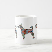 Silhouette des Ratten Terrier-Musters Kaffeetasse (Mittel)