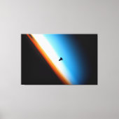 Silhouette des Raumschiffs Leinwanddruck (Vorderseite)