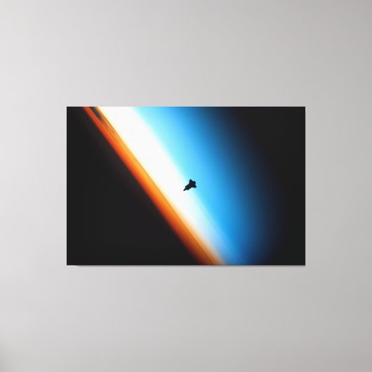 Silhouette des Raumschiffs Leinwanddruck (Vorderseite)