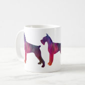 Silhouette des Riesenschnauzer Geometric Kaffeetasse (Vorderseite Links)