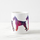 Silhouette des Riesenschnauzer Geometric Kaffeetasse (Mittel)