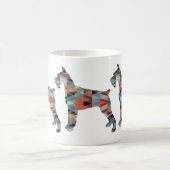 Silhouette des Riesenschnauzer Geometric Kaffeetasse (Mittel)