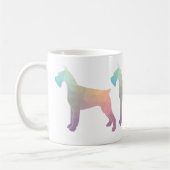 Silhouette des Riesenschnauzer Geometric Kaffeetasse (Links)