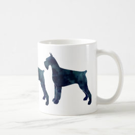 Silhouette des Riesenschnauzer geometrischen Muste Kaffeetasse