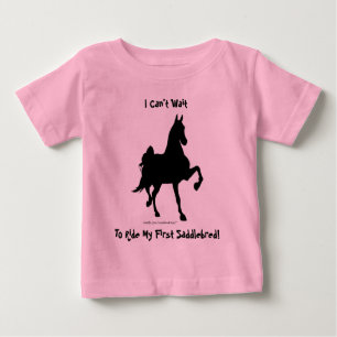 Silhouette des Sattelroses Baby T-shirt