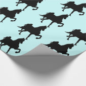 Silhouette des Sattelroses Geschenkpapier (Ecke)