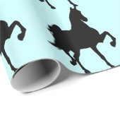 Silhouette des Sattelroses Geschenkpapier (Rolleneckpunkt)