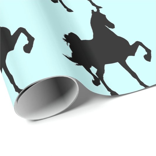 Silhouette des Sattelroses Geschenkpapier (Rolleneckpunkt)