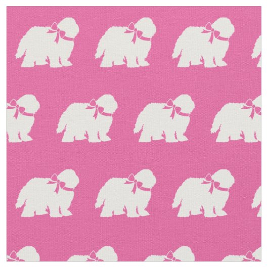 Silhouette des Schafhundes Pet Pink Stoff (Nahaufnahme)