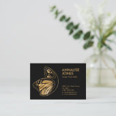 Silhouette des Schmetterlingskörpers Visitenkarte (Stehend Vorderseite)