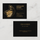 Silhouette des Schmetterlingskörpers Visitenkarte (Vorne/Hinten)