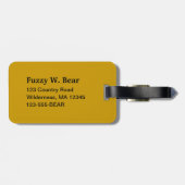 Silhouette des schwarzen Bären mit benutzerdefinie Gepäckanhänger (Rückseite horizontal)