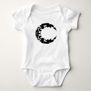 Silhouette des Schwarzen Halbmonds Baby Strampler