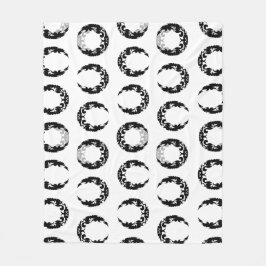 Silhouette des Schwarzen Halbmonds Fleecedecke