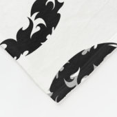 Silhouette des Schwarzen Halbmonds Fleecedecke (Ecke)
