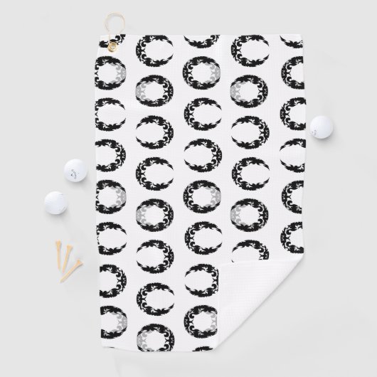 Silhouette des Schwarzen Halbmonds Golfhandtuch (Insitu)