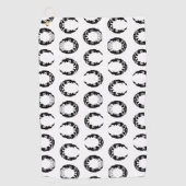 Silhouette des Schwarzen Halbmonds Golfhandtuch (Vorderseite)