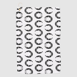 Silhouette des Schwarzen Halbmonds Golfhandtuch