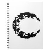 Silhouette des Schwarzen Halbmonds Notizblock (Vorderseite)