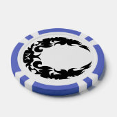Silhouette des Schwarzen Halbmonds Pokerchips (Einzeln)