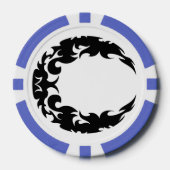 Silhouette des Schwarzen Halbmonds Pokerchips (Vorderseite)