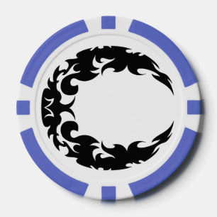Silhouette des Schwarzen Halbmonds Pokerchips